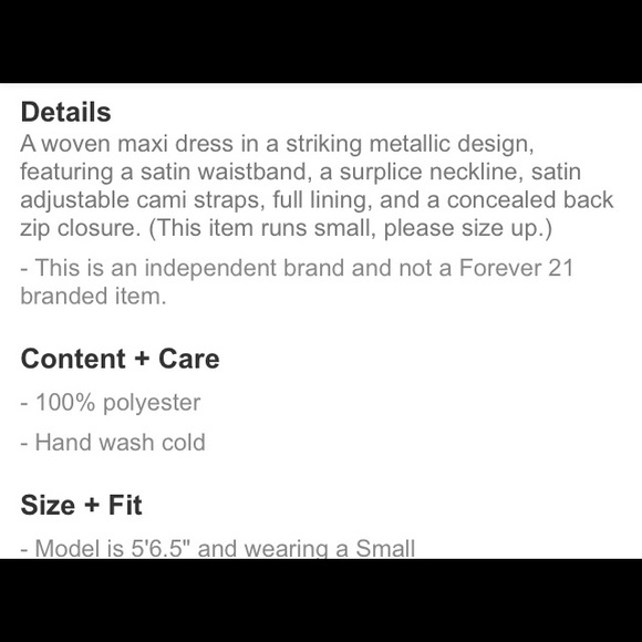 NWOT Metallic Surplice Maxi Dress - Picture 3 of 3